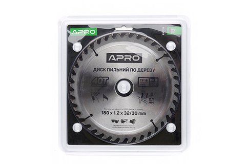 Диск пильний по дереву 180х32(30)х40Т APRO 830139 фото товару