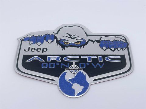 Эмблема шильдик логотип ARCTIC крыльев Jeep (Джип). 125*95мм (Хром+черный+синий) (Металл) (68143273AA, je022 фото товара