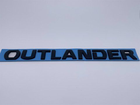 Емблема шильдик логотип напис на капот OUTLANDER Mitsubishi (Мітсубіші) (Чорний матовий) mit018 фото товару