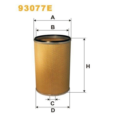 Фільтр повітряний Volvo NL; Volvo Bus 8000, 9000, B 10, B 12, B 7 Wix Filters (93077E) 93077E фото товару
