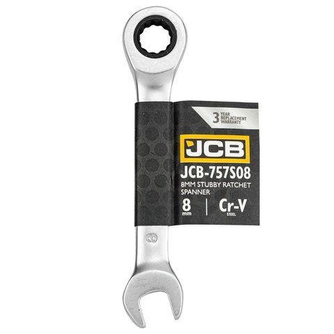 Ключ гайковий короткий з храповиком 8мм JCB-757S08 JCB-757S08 фото товару