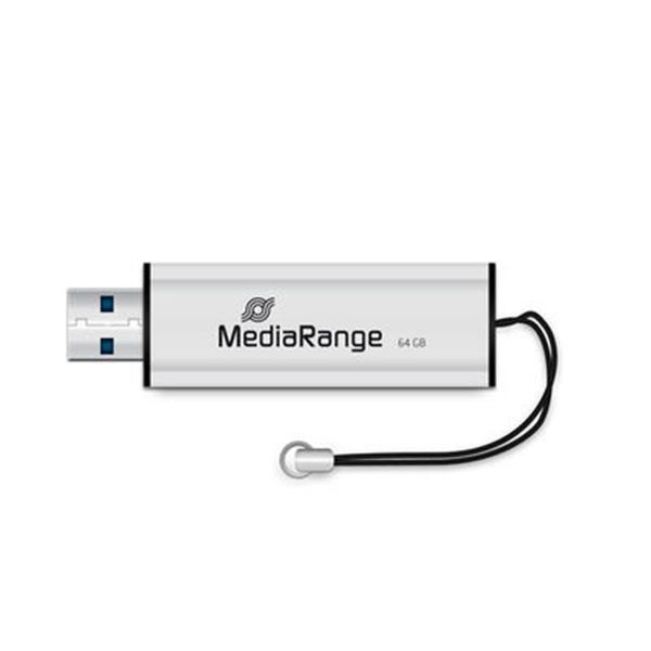 Флеш-накопичувач USB3.0 64GB MediaRange Black/Silver (MR917) MR917 фото