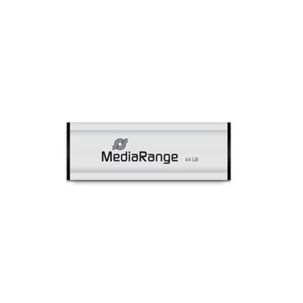Флеш-накопичувач USB3.0 64GB MediaRange Black/Silver (MR917) MR917 фото