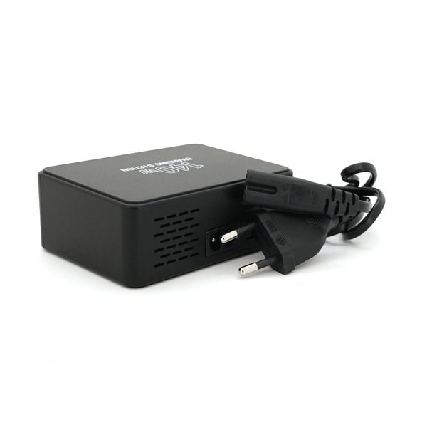 Зарядная станция V-118H мощностью 140W, Output: 2USB+4Type-C, DC: 5V/3, 9V/3A, 12V/3A, 20V/5A, Black V-118HB фото