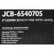Лещата сталеві з ковадлом 5"-125 мм. JCB Tools JCB-6540705 JCB-6540705 фото 6
