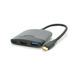 Хаб Type-C(тато) пластиковий, HDMI(мама)+USB3.0(мама)+PD(мама), 23cm, Black YT-HTC3in1 фото 2