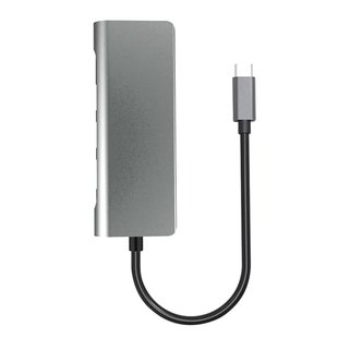 Док-станція ProLogix (PR-WUC-105B) 7 in 1 USB3.1 Type C to HDMI+2*USB3.0+PD+Lan+TF+SD PR-WUC-105B фото