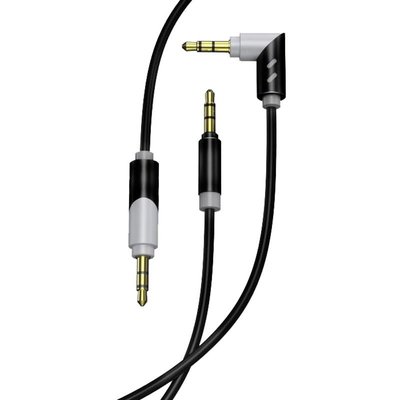 Аудіо-кабель SkyDolphin SR09 Rotate Aluminium Connector 3.5 мм - 3.5 мм (M/M), 1.5 м, Black (AUX-000064) AUX-000064 фото