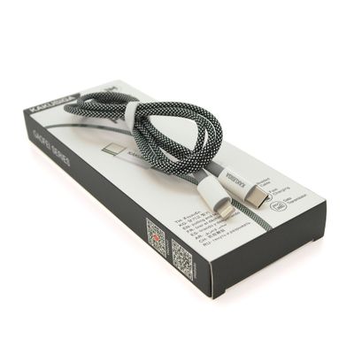Кабель iKAKU KSC-723 GAOFEI PD60W smart fast charging cable (Type-C to Lightning), Black, довжина 1м, BOX KSC-723-TC-L-B фото