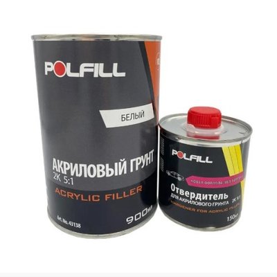 Polfill Грунт акриловий Polfill 5:1 Eco 0.75l білий+зат.0,15l (43138) 43138 фото