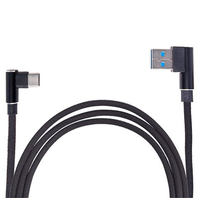 Кабель USB - Type С (Black) 90° ((200) Bk 90°) (200) Bk 90° фото