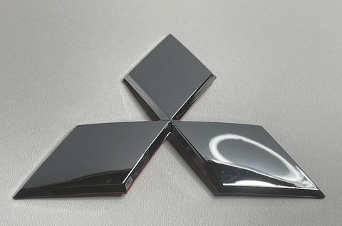 Емблема Mitsubishi 90x80 mm (хром) mit009 фото товару