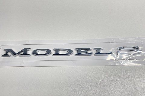 Емблема напис Model S на Tesla (хром) tes004 фото товару
