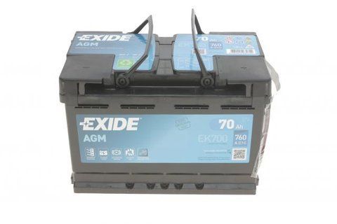 Акумулятор 70Ah-12v Exide AGM (278х175х190), R, EN760 EK700 фото товару