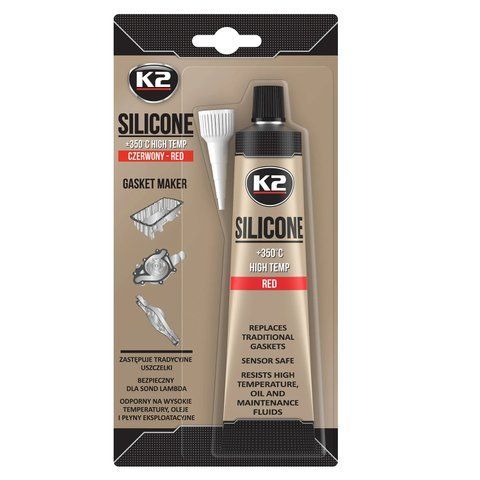 Герметик універсальний K2 Bond Silicone силіконовий червоний 85 г (B2400) B2400 фото товару