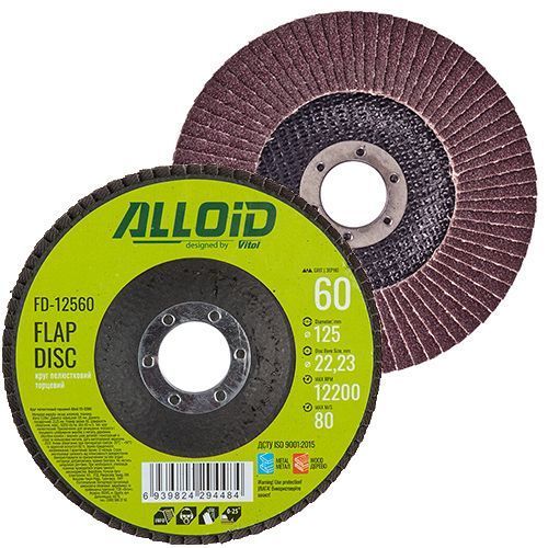 Круг пелюстковий торцевий 125 мм, зерно 60 Alloid (FD-12560) FD-12560 фото товару