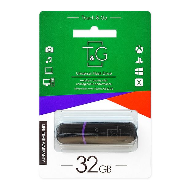 Флеш-накопичувач USB 32GB T&G 012 Classic Series Black (TG012-32GBBK) TG012-32GBBK фото