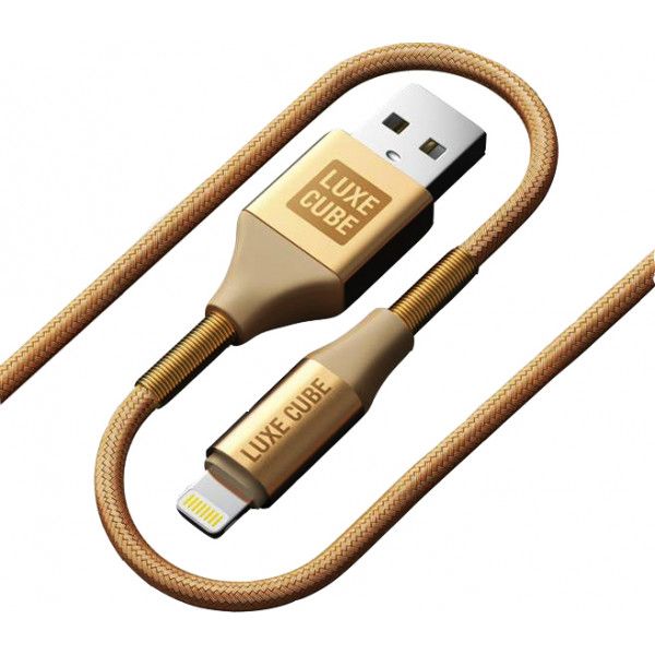 Кабель Luxe Cube Armored USB - Lightning (M/M), 1 м, золотистий (8886668670012) 8886668670012 фото