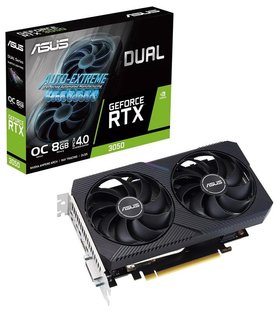 Відеокарта GF RTX 3050 8GB GDDR6 Dual OC V2 Asus (DUAL-RTX3050-O8G-V2) DUAL-RTX3050-O8G-V2 фото