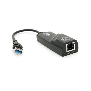 Контролер USB 3.0 to Ethernet - Мережевий адаптер 10/100 / 1000Mbps з проводом, Black, Blister Q100 14904 фото