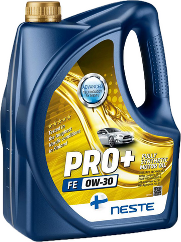 Олива моторна синтетична NESTE Pro+ FE 0W30_4л (API SP-RS,АСЕА С2, BMWLonglife12, MB 227.61,229.61) СТ-00155958 фото товару
