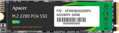 Накопичувач SSD 240GB Apacer AS2280P4 M.2 2280 PCIe 3.0 x4 3D TLC (AP240GAS2280P4-1) AP240GAS2280P4-1 фото