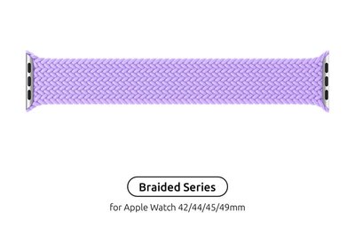Ремінець Armorstandart Braided Solo Loop для Apple Watch 42mm/44mm/45mm/49mm Lavender Grey Size 6 (148 mm) (ARM64910) ARM64910 фото