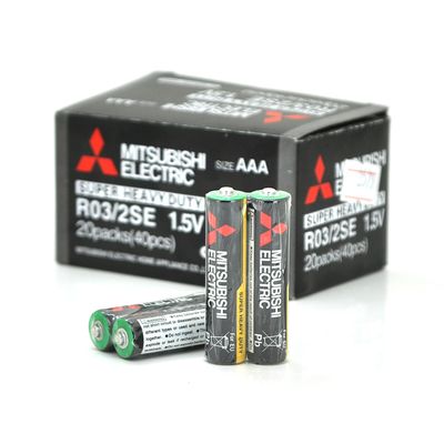 Батарейка Super Heavy Duty MITSUBISHI 1.5V AAA/R03, 2S shrink pack,400pcs/ctn MS/R03/2SE фото