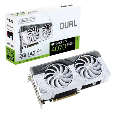 Відеокарта GF RTX 4070 Super 12GB GDDR6X Dual White Asus (DUAL-RTX4070S-12G-WHITE) DUAL-RTX4070S-12G-WHITE фото