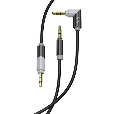 Аудіо-кабель SkyDolphin SR09 Rotate Aluminium Connector 3.5 мм - 3.5 мм (M/M), 1.5 м, Black/Grey (AUX-000063) AUX-000063 фото