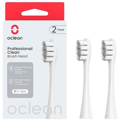 Набір змінних щіток-насадок Oclean P1C10 Brush Head Grey (2шт) 6970810554090 фото