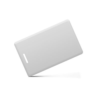 Безконтактна картка IC MIFARE 13,56 МГц(1K), товщина 1,6 мм. Колір білий. З прорізом MF-1K толстая фото