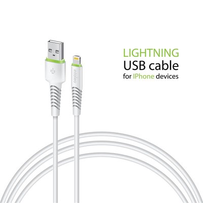 Кабель Intaleo CBFLEXL0 USB - Lightning (M/M), 0.2 м, White (1283126487439) 1283126487439 фото