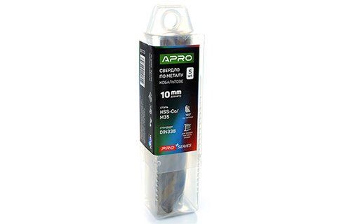 Сверло по металлу кобальтовое HSS-Co/M35 &Oslash;10.0мм (тубус, кратно 5шт) PRO APRO 830729 фото товара