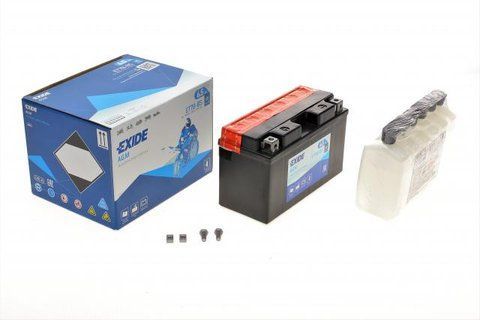 Акумулятор 6,5Ah-12v Exide AGM (150х65х93), L, EN85 ET7B-BS фото товару