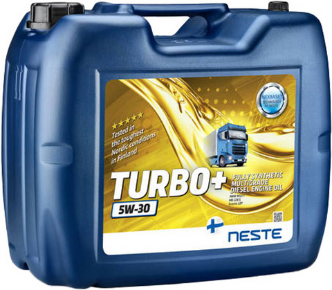 Масло моторное синтетическое NESTE Turbo+ 5W30_20л (ACEA E4/E7; MB 228.5; Volvo VDS-3, Iveco18-1804TFE) СТ-00074488 фото товара