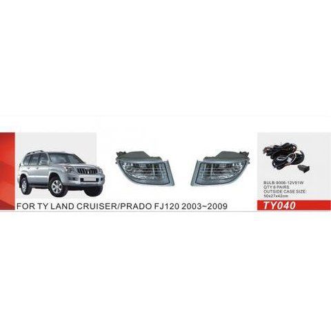 Фари дод. модель Toyota Prado FJ120 2003-09/TY-040/9006-12V51W/ел.проводка (TY-040) TY-040 фото товару