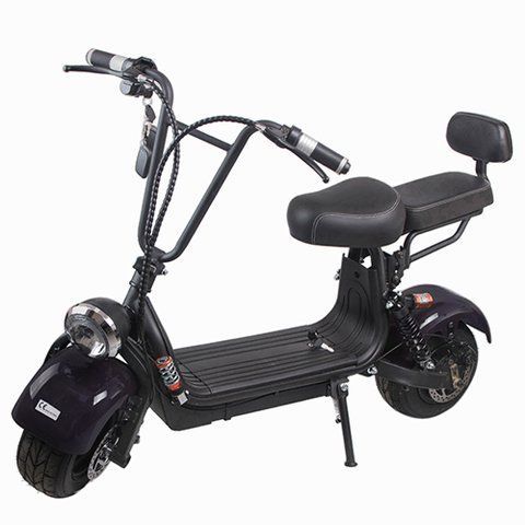 Электроскутер Citycoco Light 1000W, 48V12Ah, Black (r804q/1000Bk) r804q/1000Bk фото товара
