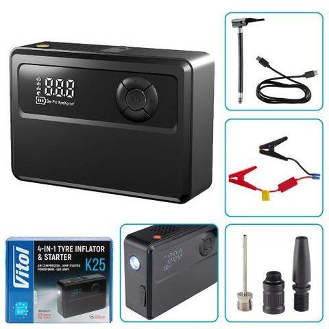 Компресор "ViTOL" K-25 4in1/14.8V/22.2wh/6000mAh K-25 фото товару