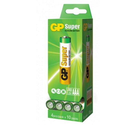 Батарейка GP SUPER ALKALINE 1.5 24A-PD40-S4 лужна, LR03 AAA (4891199071850) 4891199071850 фото