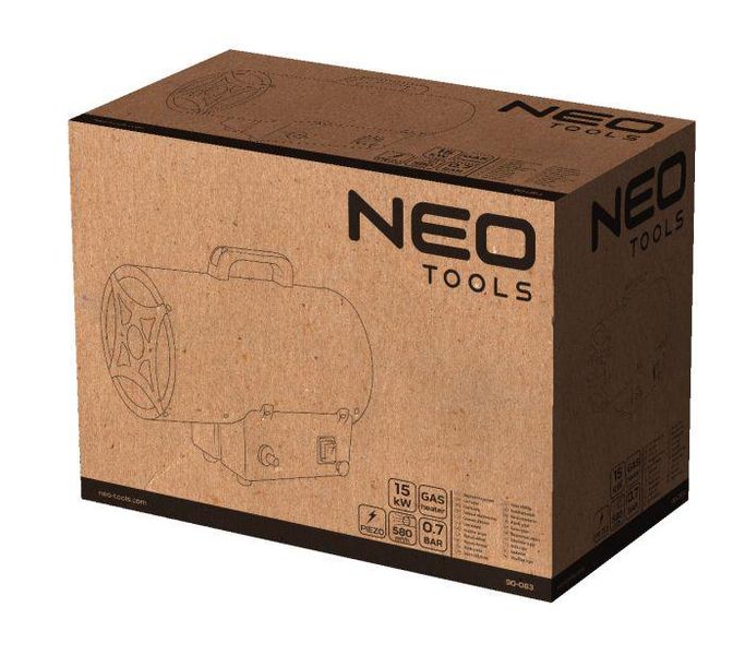 Тепловая пушка газовая NEO tools 15 кВт (90-083) 90-083 фото
