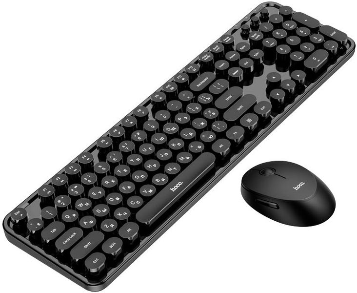 Комплект (клавіатура, мишка) бездротовий HOCO DI25 Palladis Black (DI25B) DI25B фото