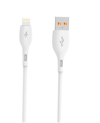 Кабель SkyDolphin S22L Soft Silicone USB - Lightning (M/M), 1 м, White (USB-000599) USB-000599 фото