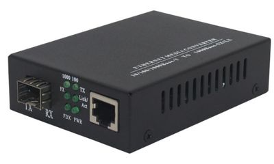 Медіаконвертер під SFP модуль (IC + 175), 10M / 100M / 1000M, (0 +70 ° C), + блок живлення 5V 1A (євро вилка) Q10 MLMC1000M/SFP фото