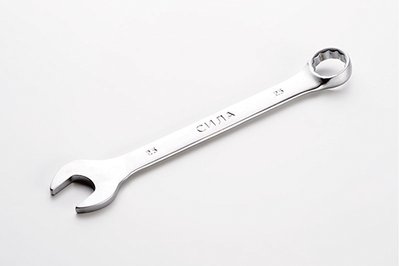 Ключ рожково-накидной полированный CrV 23мм СИЛА 201073 фото