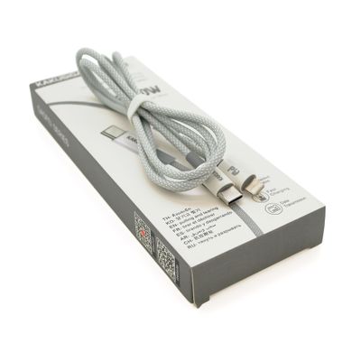 Кабель iKAKU KSC-723 GAOFEI PD60W smart fast charging cable (Type-C to Lightning), Silver, довжина 1м, BOX KSC-723-TC-L-S фото