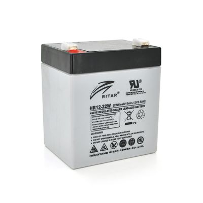 Аккумуляторная батарея AGM RITAR HR1222W, Gray Case, 12V 5.5Ah ( 90 х 70 х 101 (107 ) 1.55kg Q10 HR1222W фото