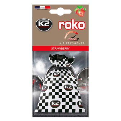 Ароматизатор для салону авто K2 Roko Race "Полуниця" 25 г (V820R) K20314 фото