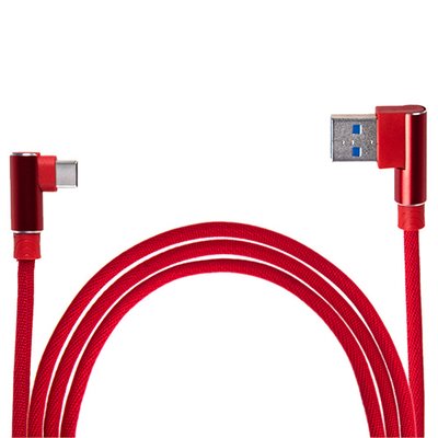 Кабель USB - Type С (Red) 90° ((200) R 90°) (200) R 90° фото