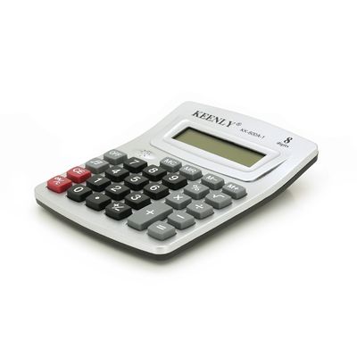 Калькулятор офісний KEENLY KK-800A-1, 27 кнопок, розміри 140*110*30мм, Silver, BOX KK-800A-1 фото